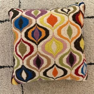 Jonathan Adler Bargello Needlepoint Feather Pillow